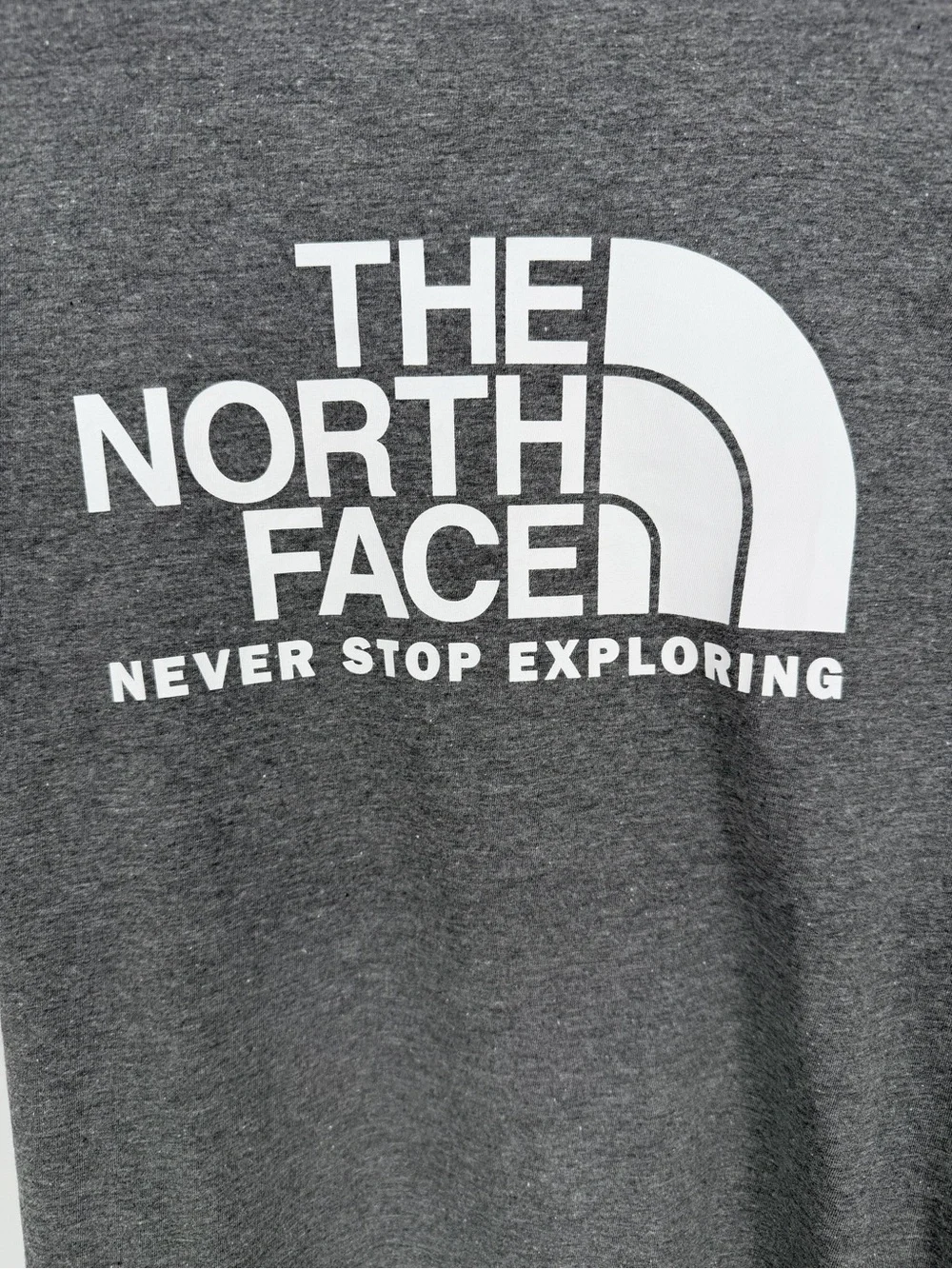 The North Face Men's Heather Gray Short Sleeve Logo Tee